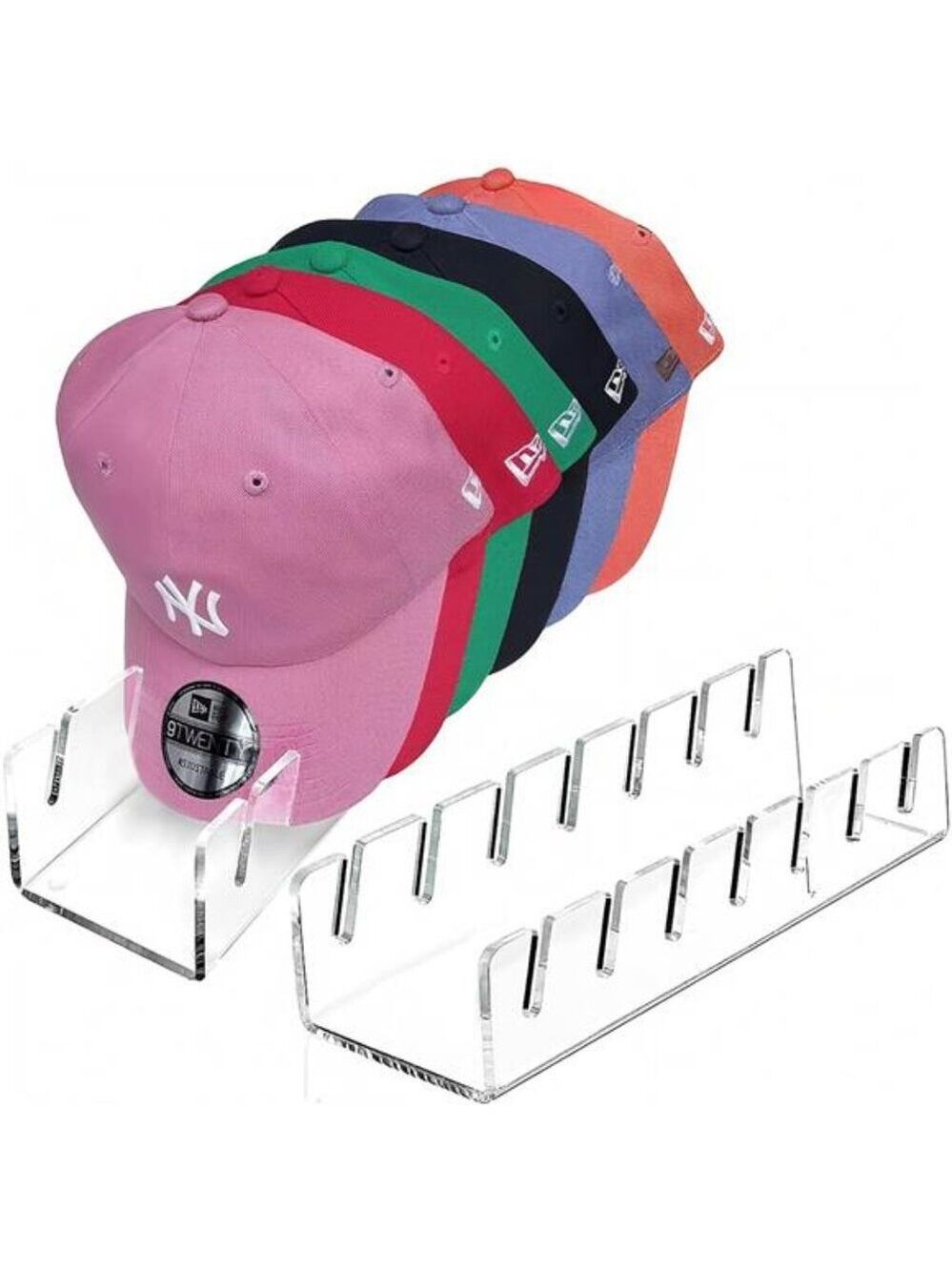 Hat Organizer Acrylic Hat Stand for 14 Baseball Caps Hat Display Rack Bedroom Cl